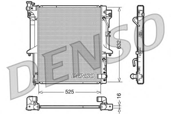 DRM45018 Denso radiador de esfriamento de motor