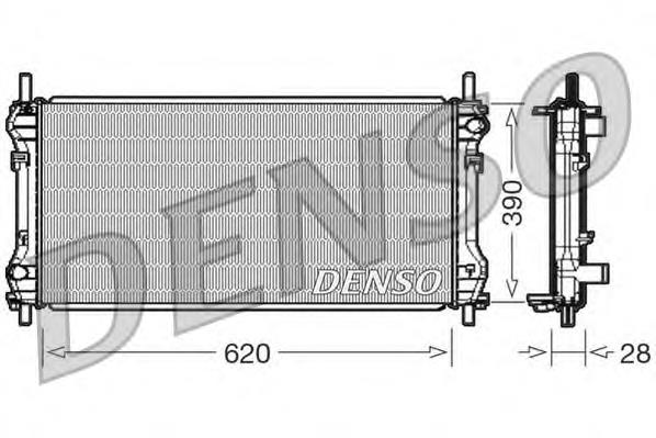 DRM10102 Denso radiador de esfriamento de motor