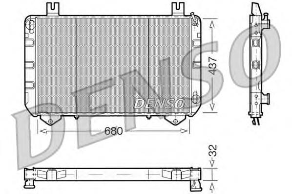 Radiador de esfriamento de motor DRM10094 Denso