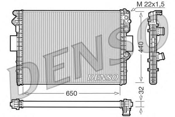 DRM12001 Denso radiador de esfriamento de motor