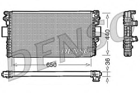 DRM12004 Denso radiador de esfriamento de motor