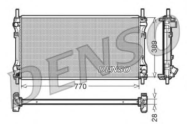 DRM10104 Denso radiador de esfriamento de motor