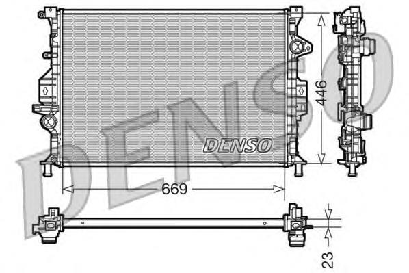 DRM10077 Denso radiador de esfriamento de motor