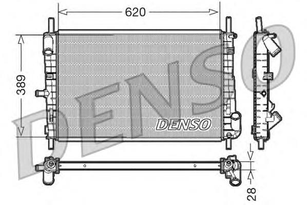 DRM10072 Denso radiador de esfriamento de motor