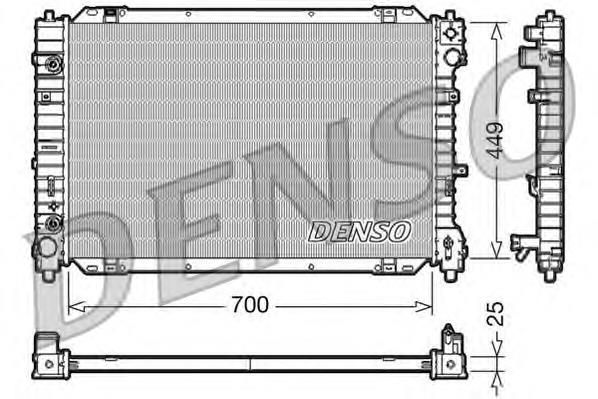 DRM10089 Denso radiador de esfriamento de motor