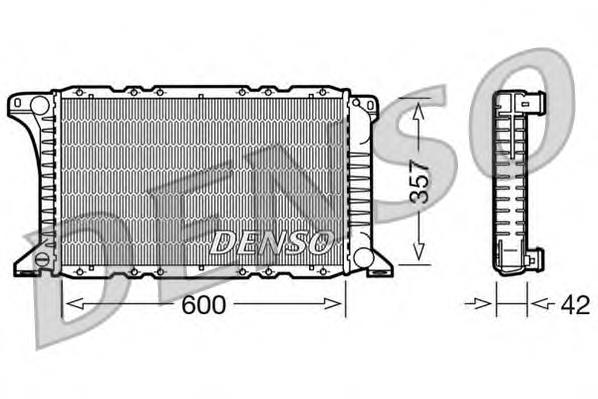 DRM10090 Denso radiador de esfriamento de motor