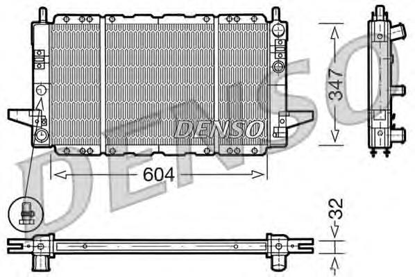 Radiador de esfriamento de motor DRM10086 Denso