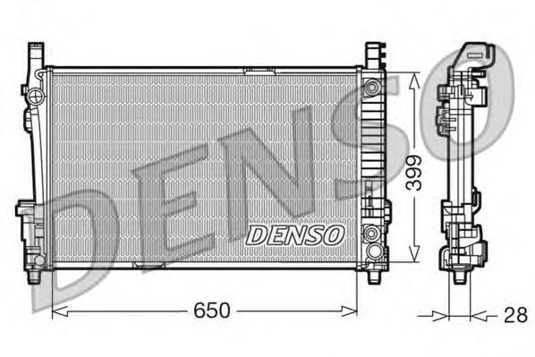 DRM17013 Denso radiador de esfriamento de motor