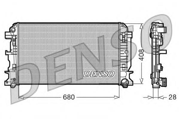 DRM17009 Denso radiador de esfriamento de motor