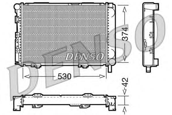 DRM17025 Denso radiador de esfriamento de motor