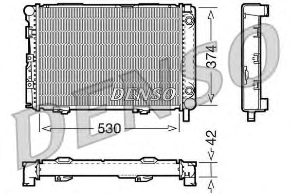 DRM17026 Denso radiador de esfriamento de motor