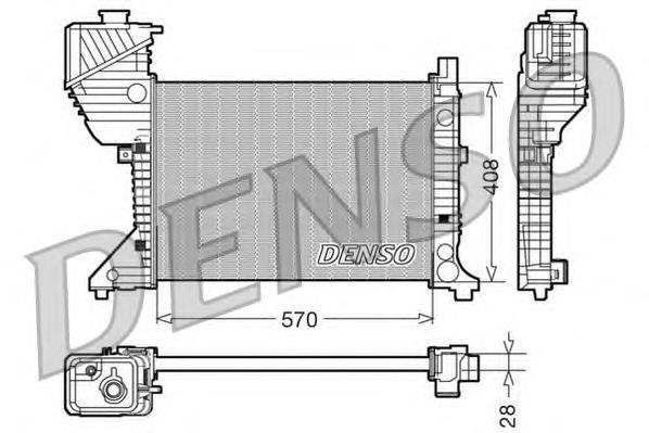 DRM17016 Denso radiador de esfriamento de motor