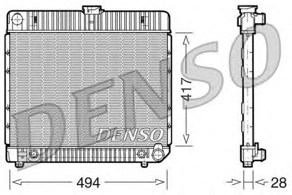 DRM17021 Denso radiador de esfriamento de motor