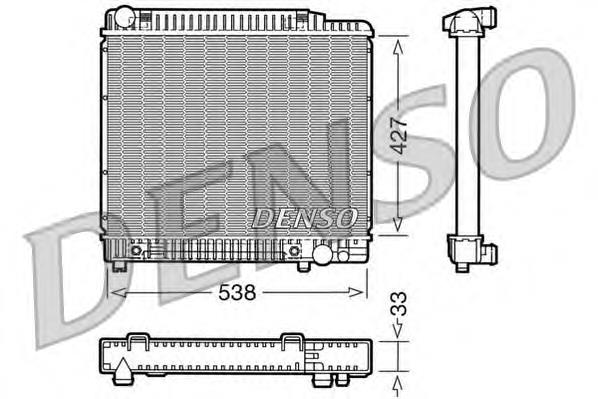 DRM17022 Denso radiador de esfriamento de motor