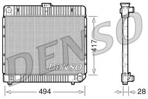 DRM17020 Denso radiador de esfriamento de motor