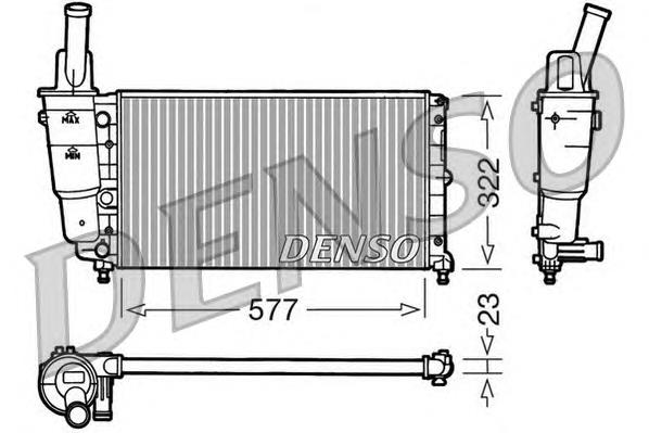 Radiador de esfriamento de motor DRM13004 Denso