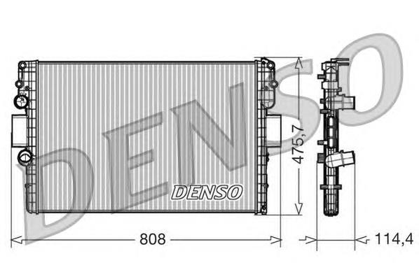 DRM12010 Denso radiador de esfriamento de motor