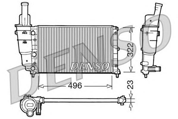 DRM13003 Denso radiador de esfriamento de motor