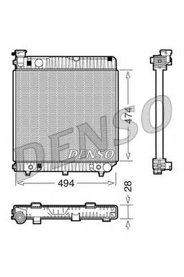 Radiador de esfriamento de motor DRM17002 Denso