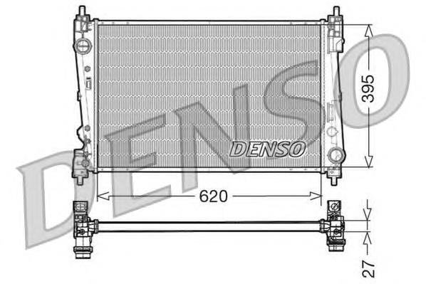 Radiador de esfriamento de motor DRM13015 Denso