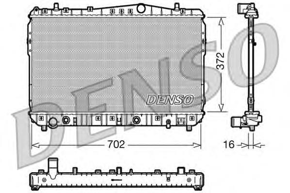 DRM15002 Denso radiador de esfriamento de motor