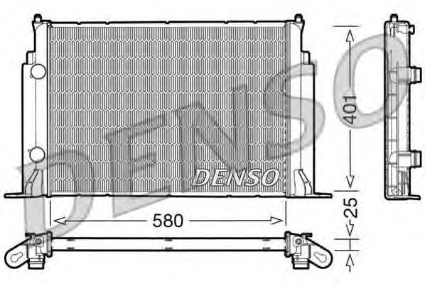 DRM09122 Denso radiador de esfriamento de motor