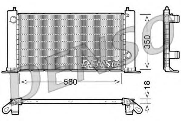 DRM09121 Denso radiador de esfriamento de motor