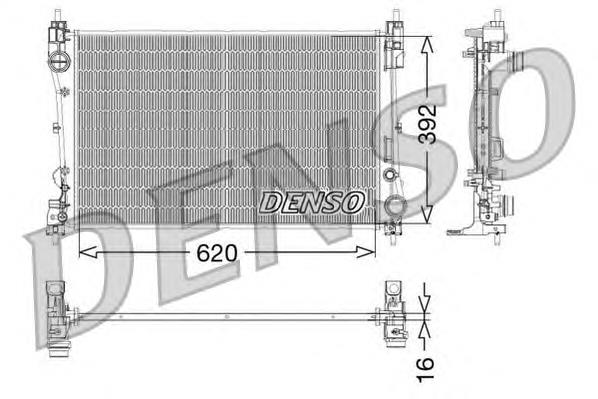 DRM09115 Denso radiador de esfriamento de motor