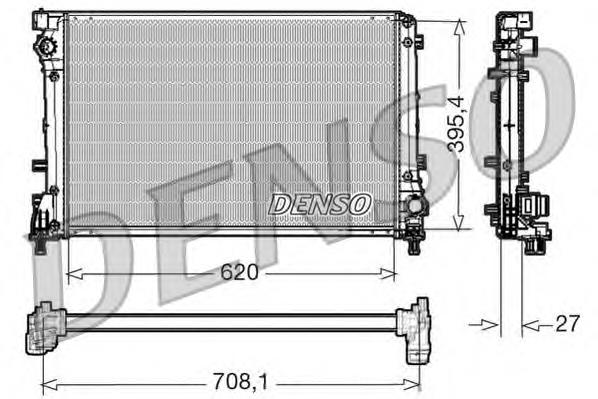 DRM09163 Denso radiador de esfriamento de motor