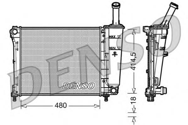 DRM09161 Denso radiador de esfriamento de motor