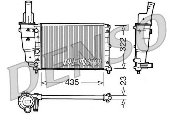 DRM09095 Denso radiador de esfriamento de motor