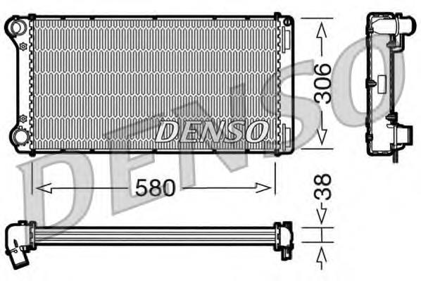 DRM09098 Denso radiador de esfriamento de motor