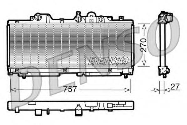 DRM09091 Denso radiador de esfriamento de motor