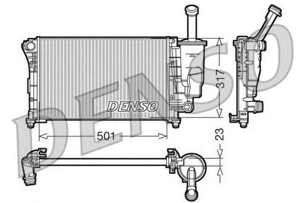 DRM09086 Denso radiador de esfriamento de motor