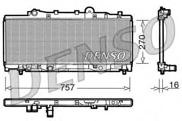 Radiador de esfriamento de motor DRM09090 Denso