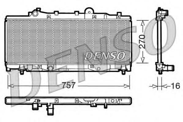 Radiador de esfriamento de motor DRM09092 Denso