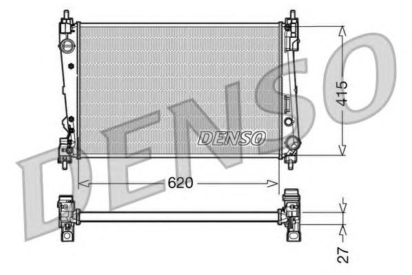 DRM09111 Denso radiador de esfriamento de motor