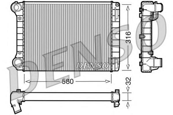 Radiador de esfriamento de motor DRM09101 Denso