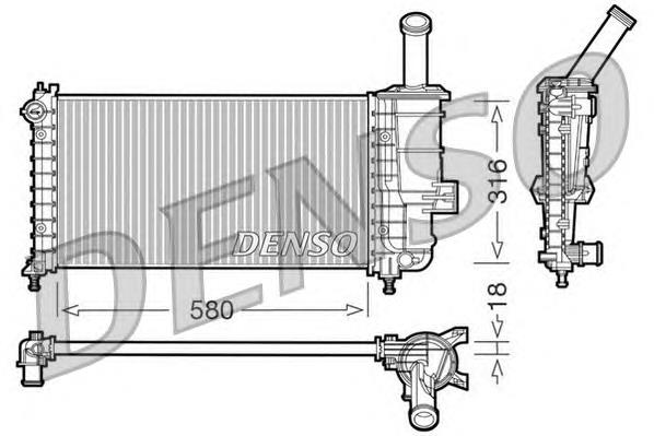 DRM09100 Denso Радиатор основной