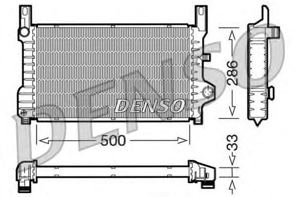 DRM10036 Denso radiador de esfriamento de motor