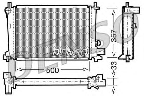 DRM10039 Denso radiador de esfriamento de motor