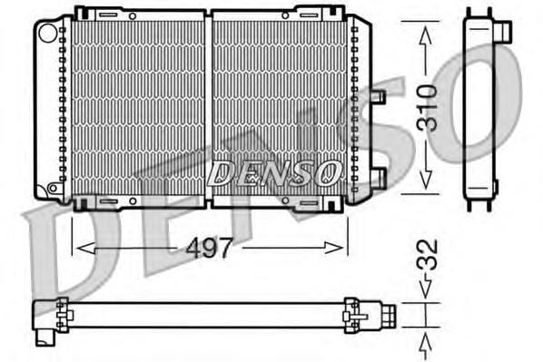 DRM10031 Denso radiador de esfriamento de motor