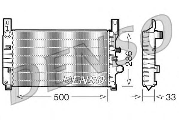 DRM10034 Denso radiador de esfriamento de motor