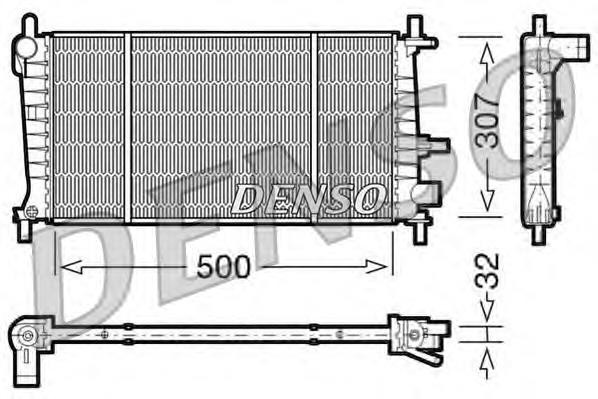 DRM10041 Denso radiador de esfriamento de motor