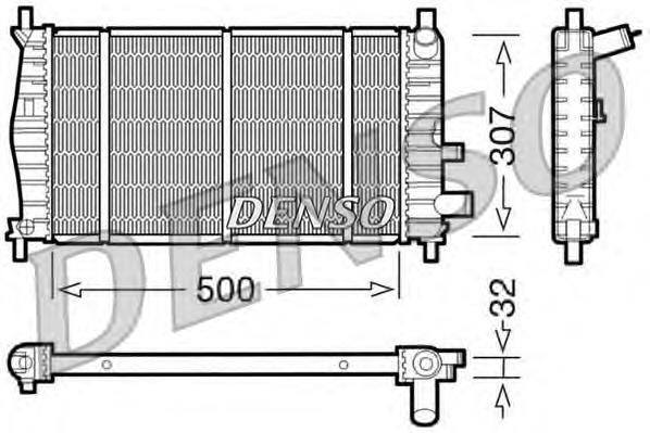 DRM10042 Denso radiador de esfriamento de motor