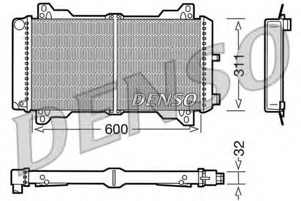 Radiador de esfriamento de motor DRM10012 Denso