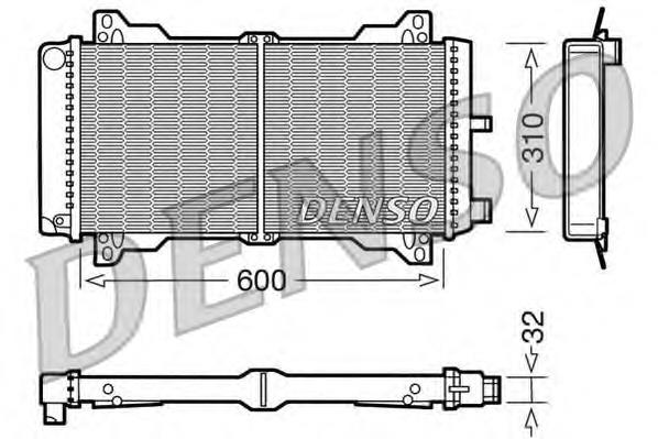 Radiador de esfriamento de motor DRM10014 Denso