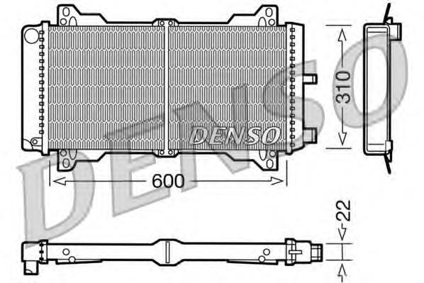 DRM10013 Denso radiador de esfriamento de motor