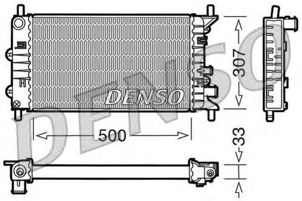 DRM10024 Denso radiador de esfriamento de motor