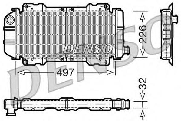 Radiador de esfriamento de motor DRM10017 Denso